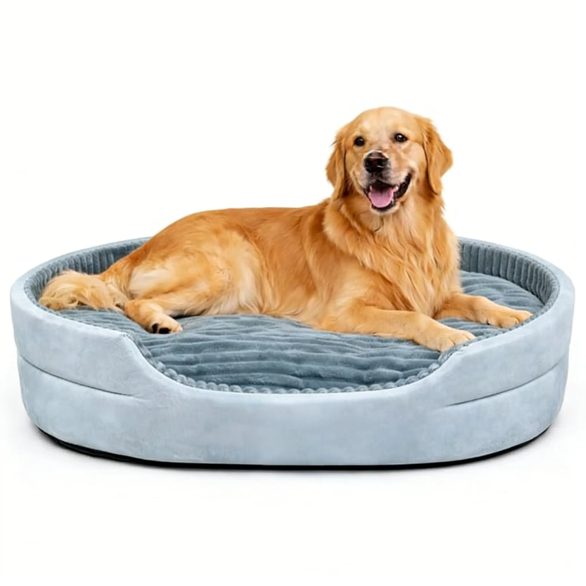 GTPLAYER Plush Dog Bed - Comfortable & Washable Pet Sofa with Waterproof Base, Non-Slip Design for Small to X-Large Dogs - Grey Color
