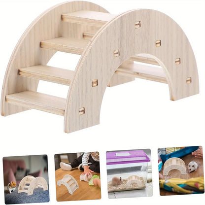 Exciting Wooden Hamster Toy House and Swing Set - Perfect for Dwarf Hamsters, Sandhamsters & Mice! Interactive Playtime Fun!