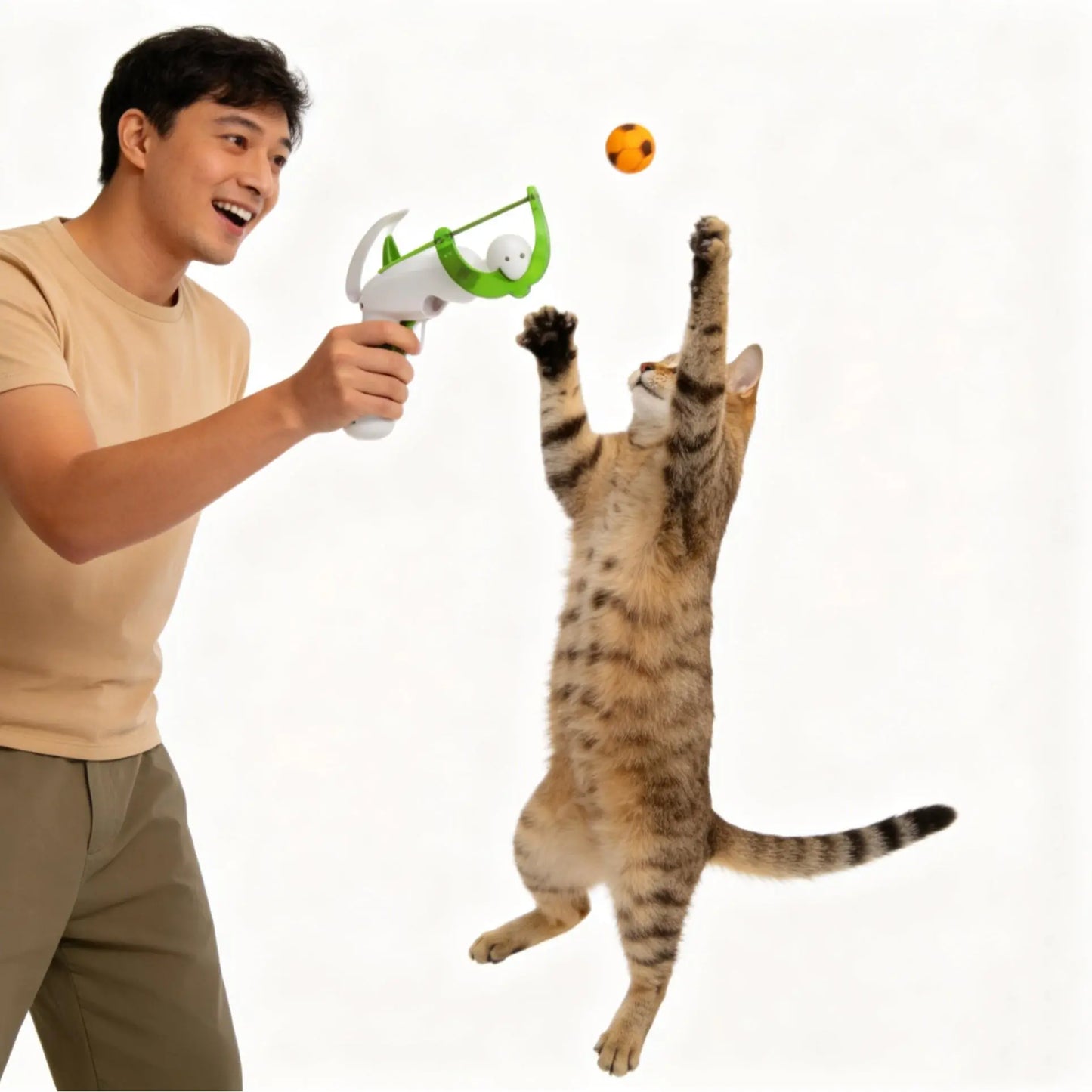FIFA Official Interactive Cat Ball Launcher – Endless Fetch Fun for Active Play and Hunting Instincts