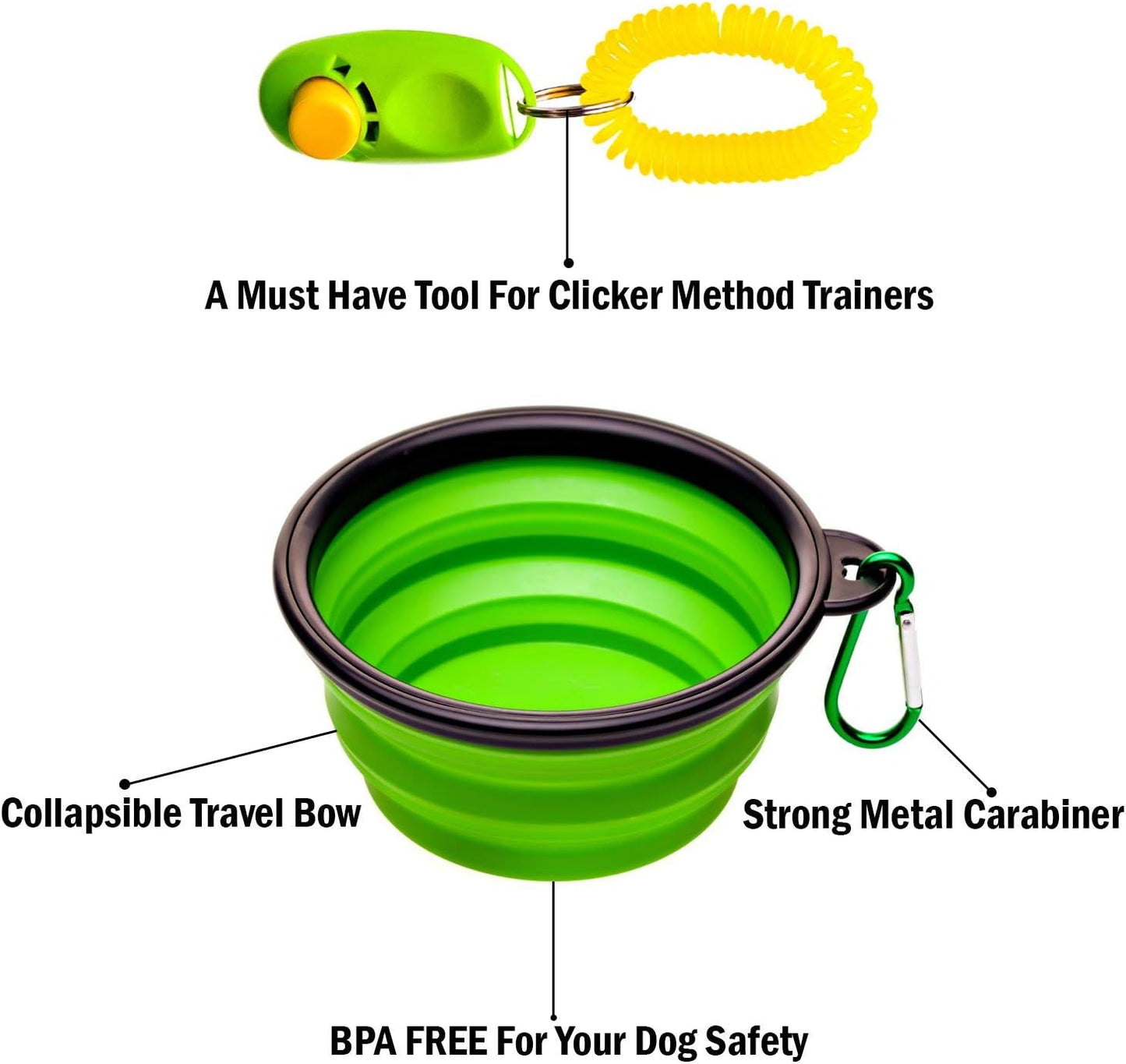  Dog Treat Pouch 🐾✨ 3‑in‑1 Training Kit with Clicker & Travel Bowl