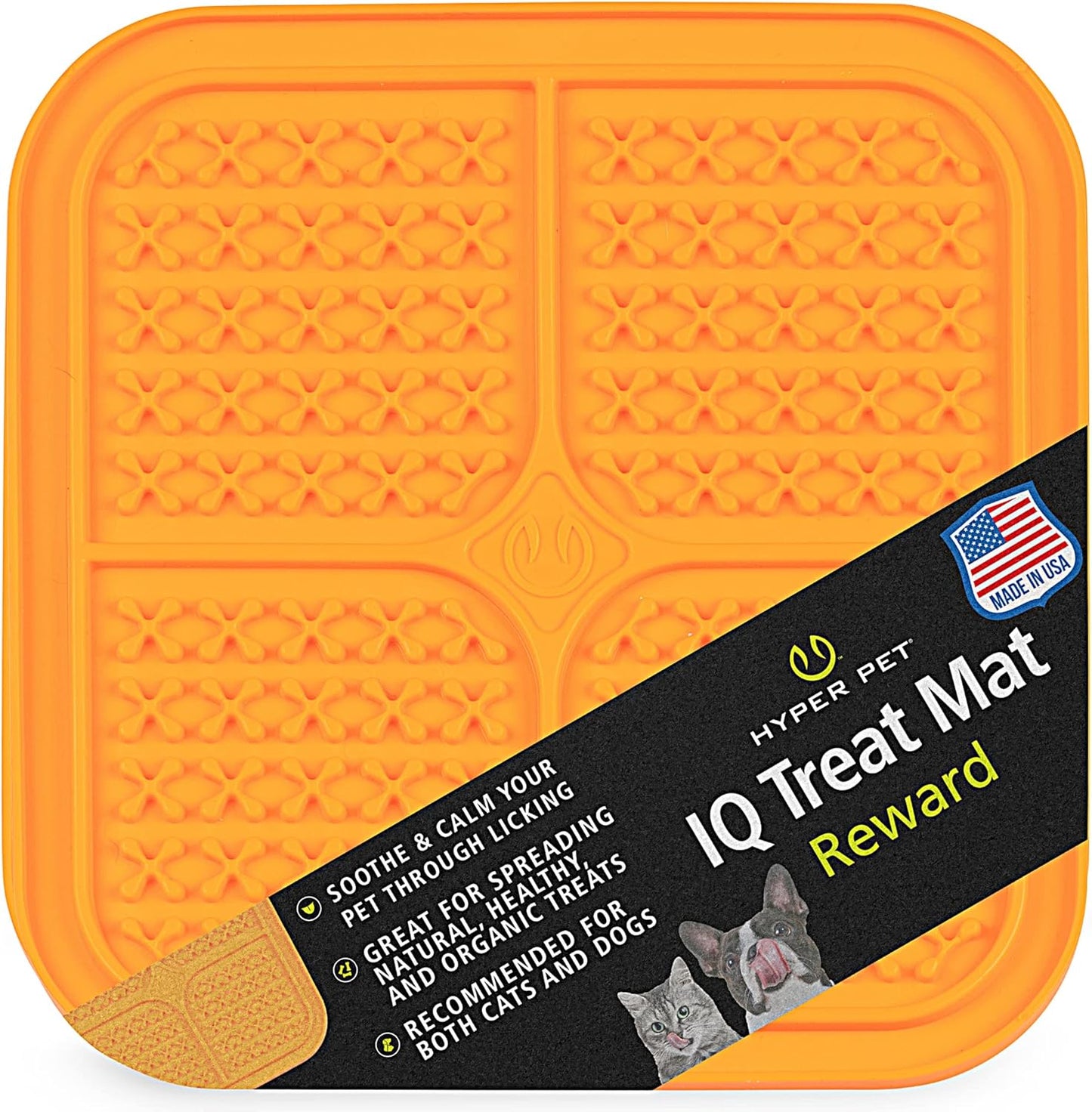 IQ Treat Lick Mat for Dogs & Cats - Slow Feeder & Enrichment Toy Made in the USA!