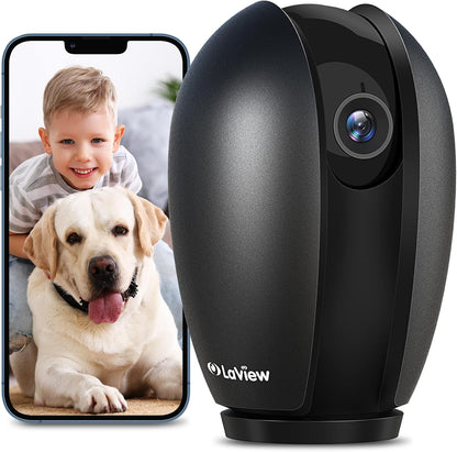 1080P 360° Indoor Security Camera - Smart Baby/Pet Monitor with Motion Alerts, Night Vision, 2-Way Audio, App Control & Alexa Compatibility