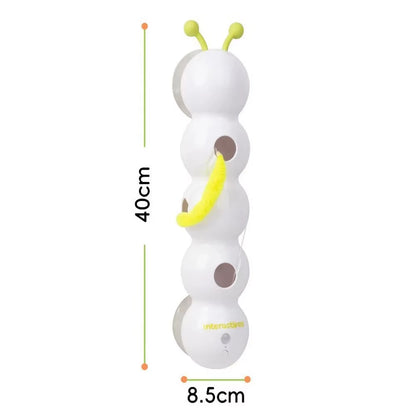 🐛⚡ Caterpillar Motion‑Activated Cat Toy — Wack‑A‑Worm Rechargeable Teasing Post with Tail