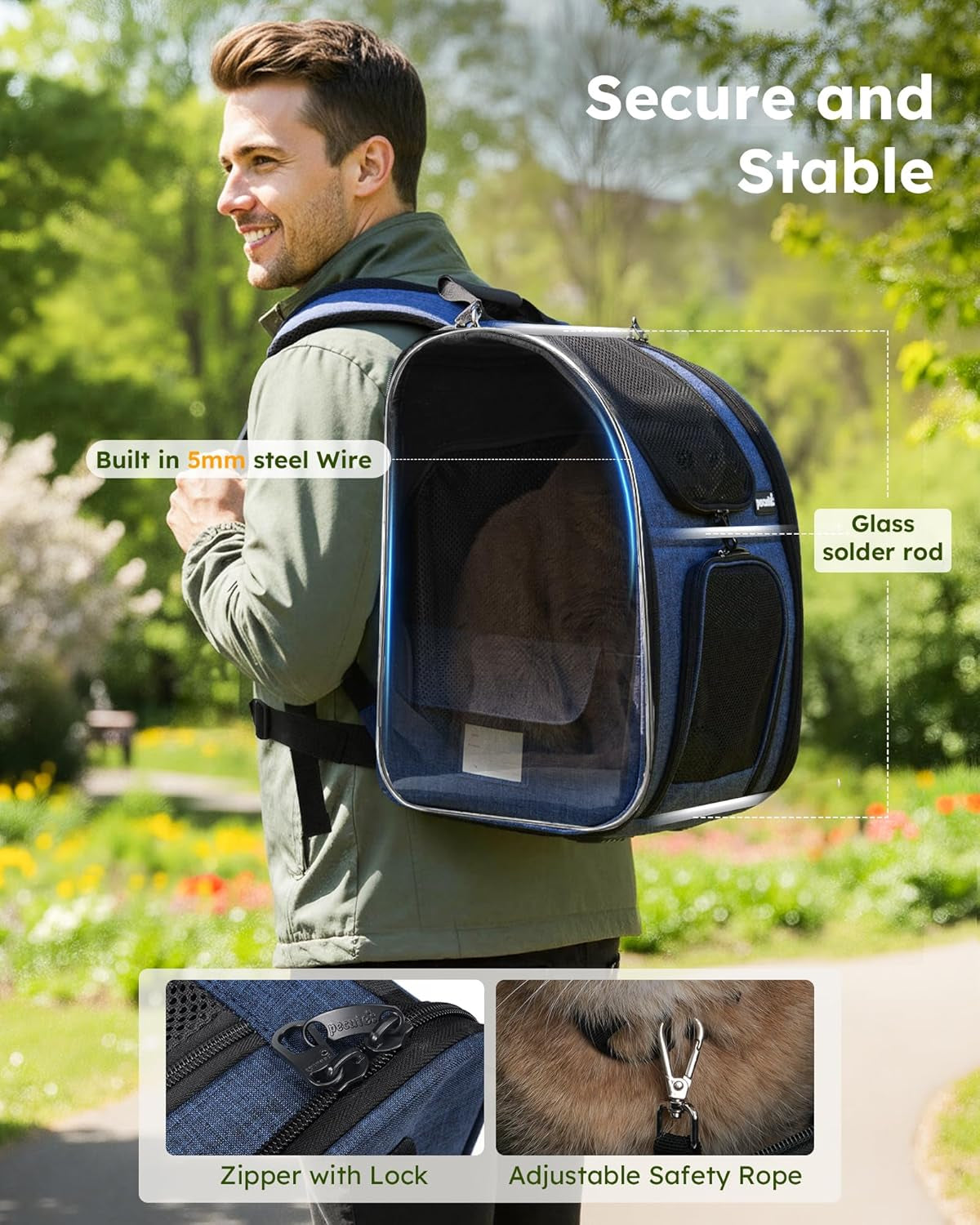 Expandable Pet Carrier Backpack 🐾✨ Ventilated, Comfy, Airline‑Friendly Travel Pack