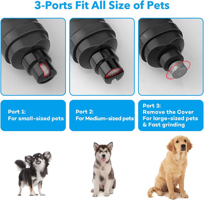 🐾✨ Dog Nail Grinder with 2 LED Lights — Quiet, Powerful, Painless Grooming for Dogs & Cats