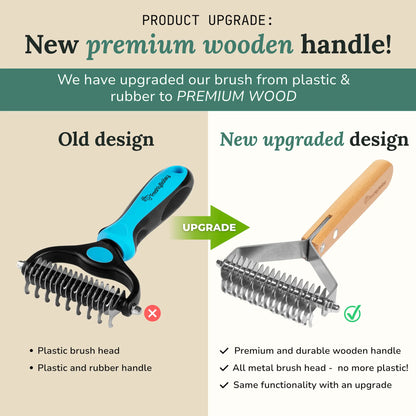 Freshly Bailey - Dematting and Deshedding Brush Tool Comb for Dogs and Cats - Shedding Comb and Mat Remover
