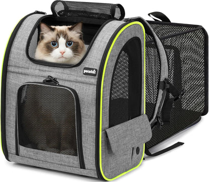 Expandable Pet Carrier Backpack 🐾✨ Ventilated, Comfy, Airline‑Friendly Travel Pack