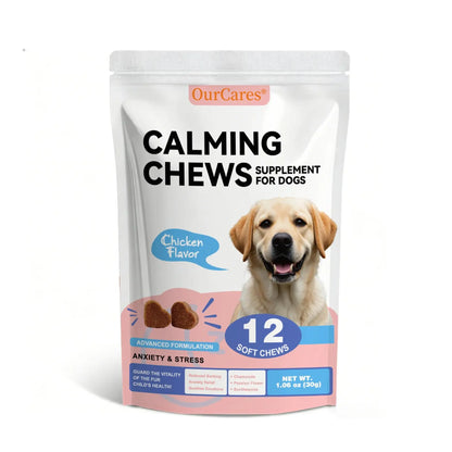 Calm Your Dog Naturally with OURCARES Calming Bites – Soft Chews for Stress Relief and Composure Support