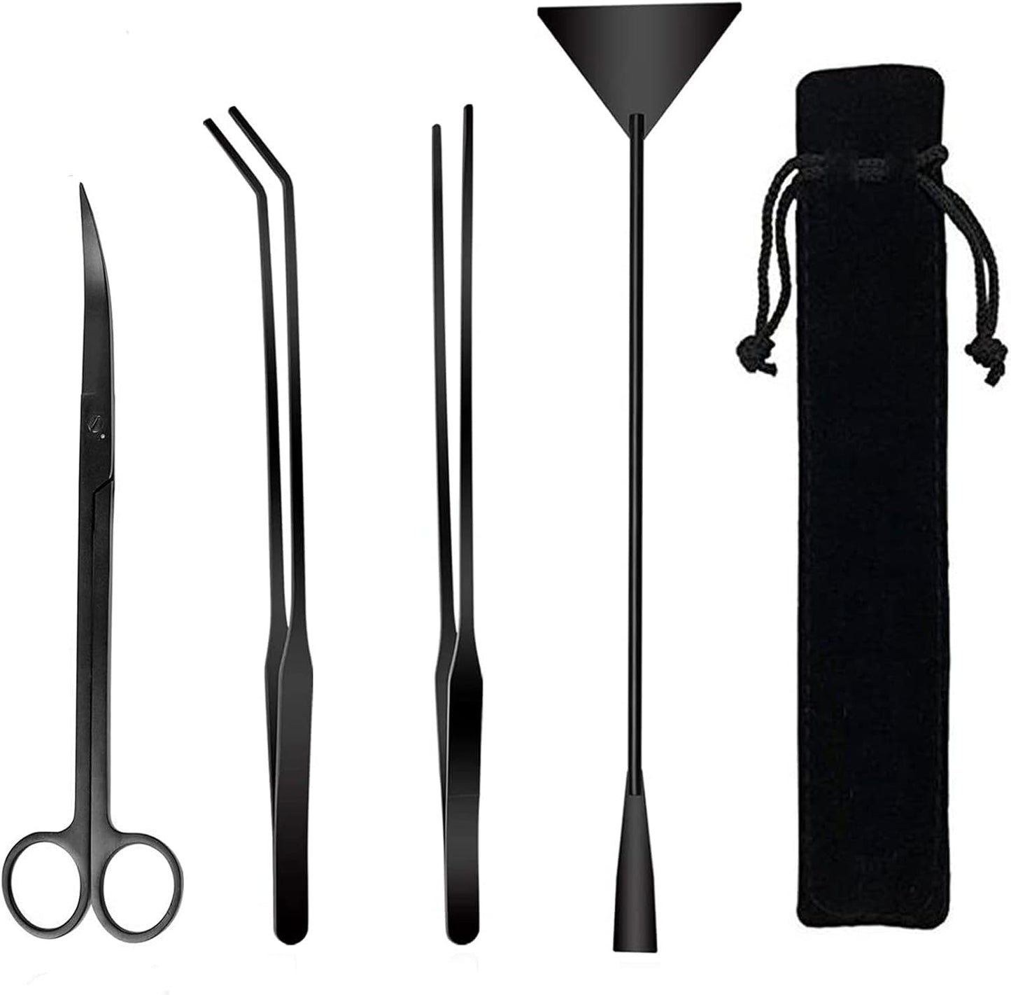 4‑in‑1 Aquascaping Tool Kit 🌿🐠 Stainless Steel Tweezers, Scissors & Spatula Set