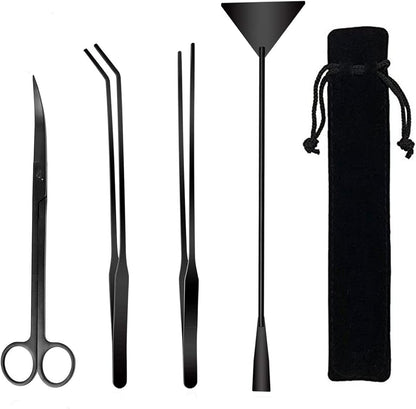 4‑in‑1 Aquascaping Tool Kit 🌿🐠 Stainless Steel Tweezers, Scissors & Spatula Set