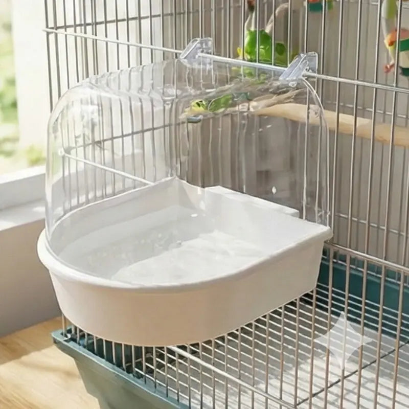 Deluxe Hanging Bird Bath with Splash Guard - Perfect for Parrots, Starlings & Small Birds!