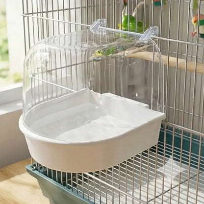 Deluxe Hanging Bird Bath with Splash Guard - Perfect for Parrots, Starlings & Small Birds!