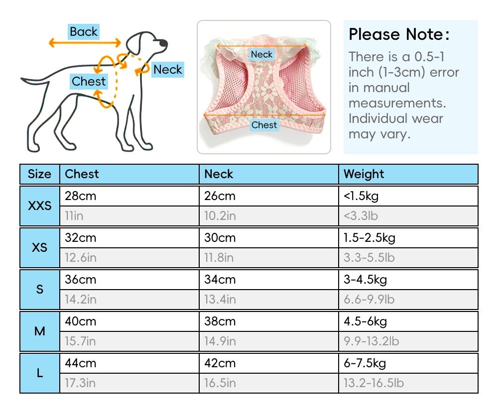 Chic Pink Lace Harness & Leash Set for Small Pets - Floral Vest-Style Design, Ideal for Dogs & Cats, Perfect for Stylish Walks!