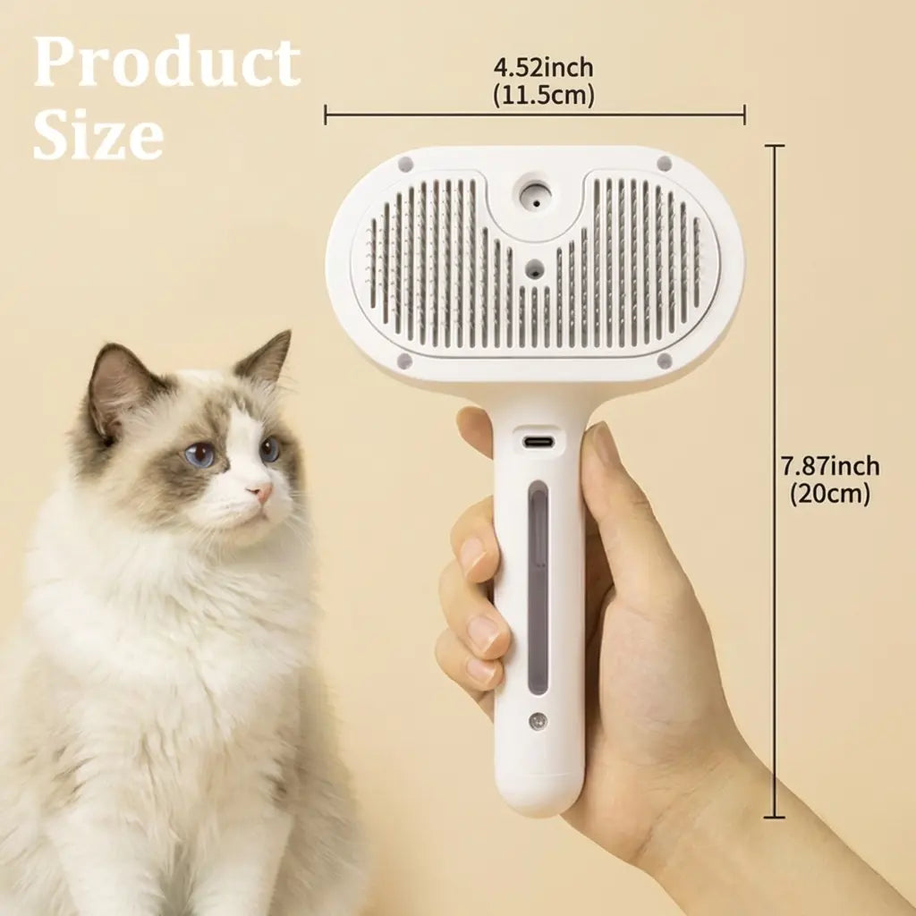 CATMUSE 3-in-1 Self-Cleaning Steam Deshedding Brush - Ultimate Grooming & Massage Tool for Cats & Dogs of All Coat Types