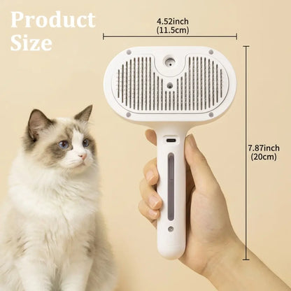 CATMUSE 3-in-1 Self-Cleaning Steam Deshedding Brush - Ultimate Grooming & Massage Tool for Cats & Dogs of All Coat Types