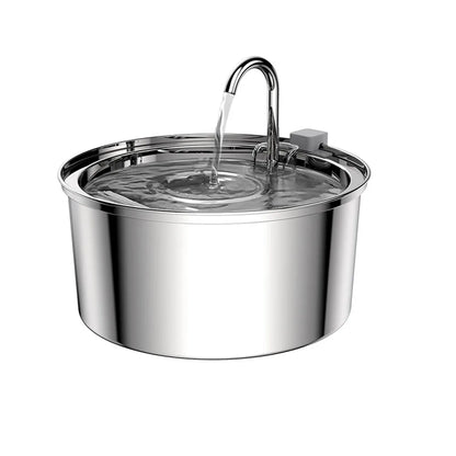 Automatic Stainless Steel Pet Water Fountain – USB Quiet Filtered Drinking Bowl