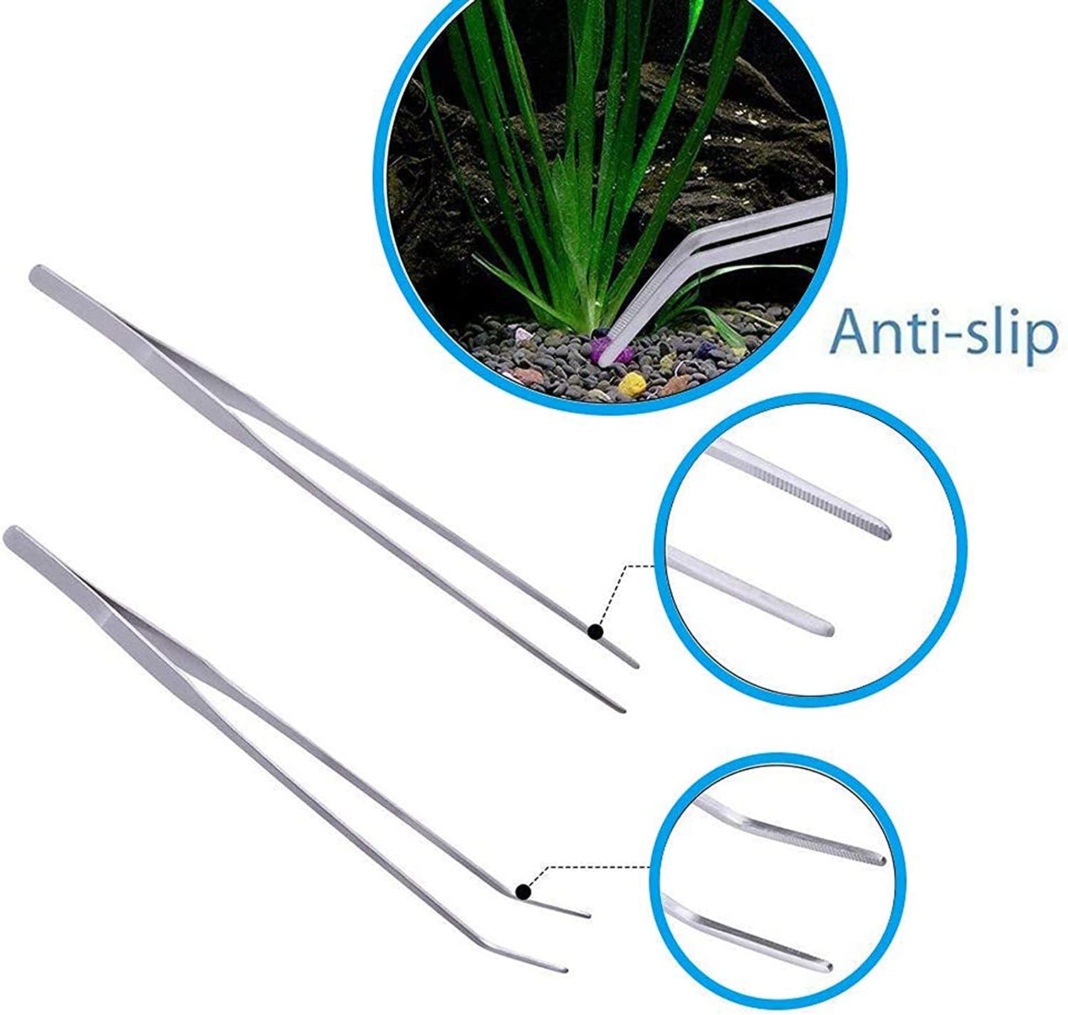 4‑in‑1 Aquascaping Tool Kit 🌿🐠 Stainless Steel Tweezers, Scissors & Spatula Set