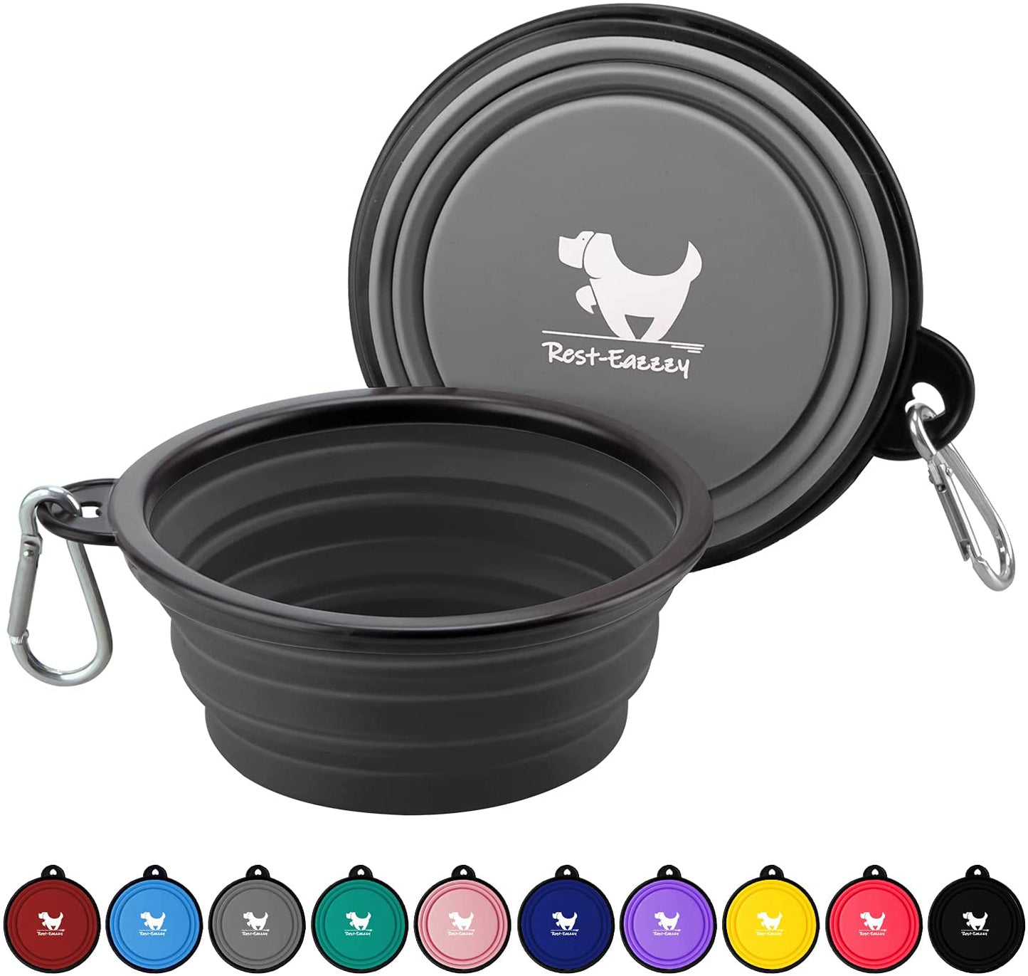 Collapsible Silicone Dog Bowl 🐾🥣 BPA‑Free Travel Bowl w/ Clip – Portable & Durable