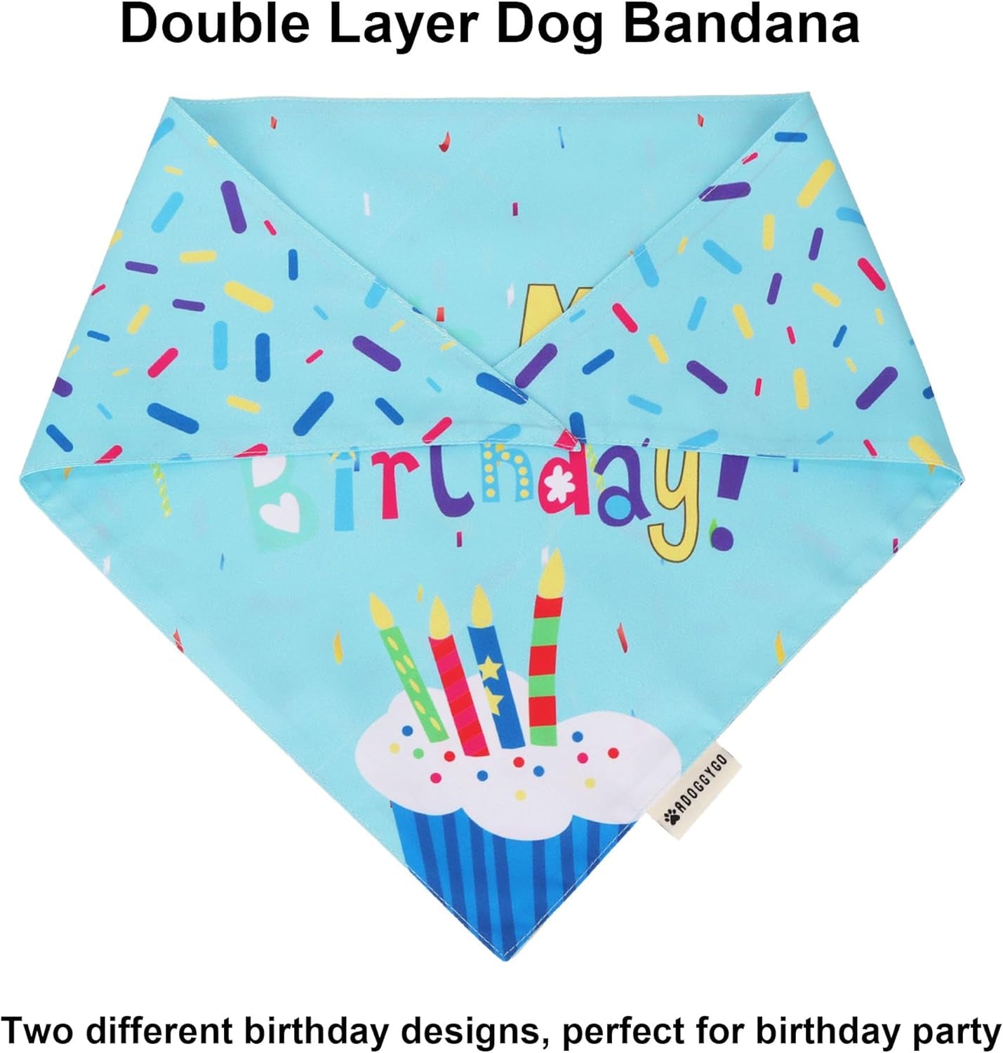 Blue Dog Birthday Bandana, Party Hat & Bow Tie Set for Medium/Large Pups 🎂🐾