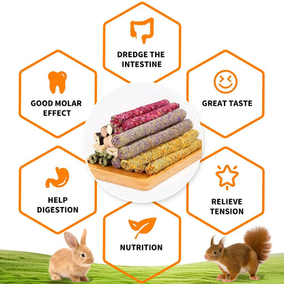 Delightful Rabbit Chew Toys Basket with Sweet Bamboo & Timothy Hay - Perfect for Bunnies, Chinchillas, Guinea Pigs, Hamsters, and Rats!