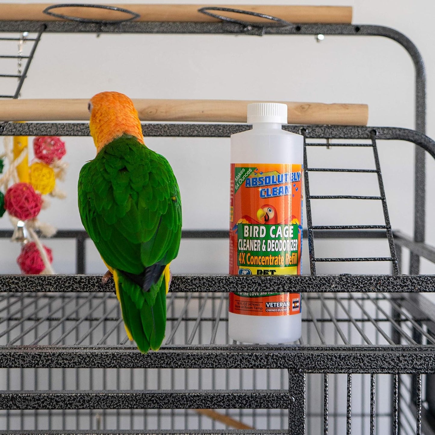 Absolutely Clean Bird Cage Cleaner 🐦✨ Enzyme Poop Remover & Odor Eliminator 16oz