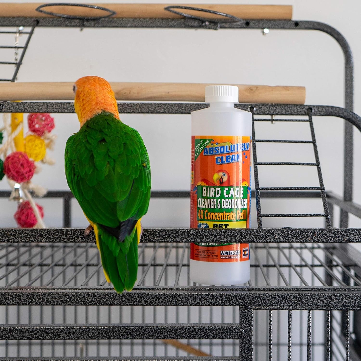 Absolutely Clean Bird Cage Cleaner 🐦✨ Enzyme Poop Remover & Odor Eliminator 16oz