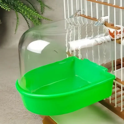 Deluxe Hanging Bird Bath with Splash Guard - Perfect for Parrots, Starlings & Small Birds!