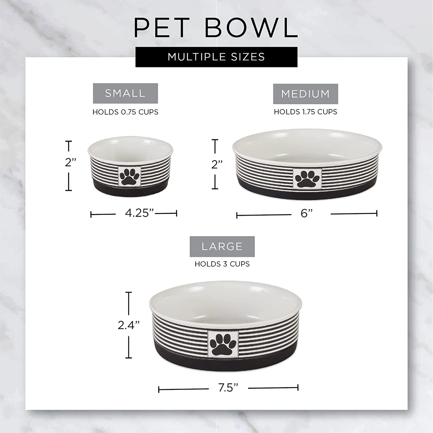 Ceramic Non‑Skid Pet Bowls 🍽️🐾 Set of 2 Lattice Design for Cats & Dogs – 4.25"