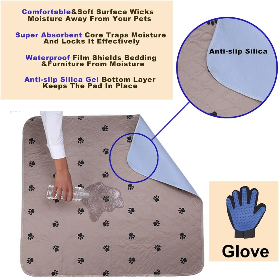 Washable Dog Pee Pads 🐾💧 Waterproof, Non‑Slip, Reusable 4‑Layer Mat (2‑Pack)