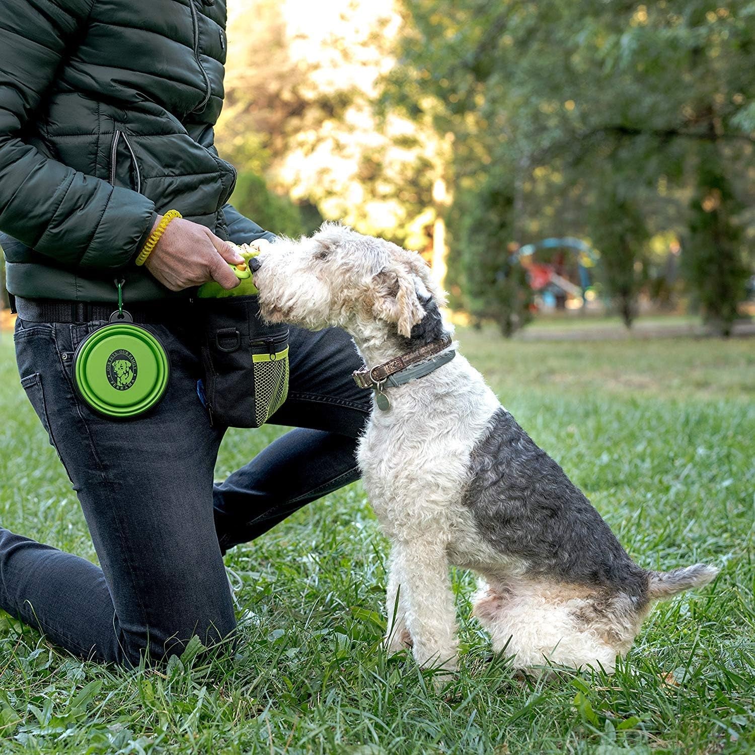  Dog Treat Pouch 🐾✨ 3‑in‑1 Training Kit with Clicker & Travel Bowl