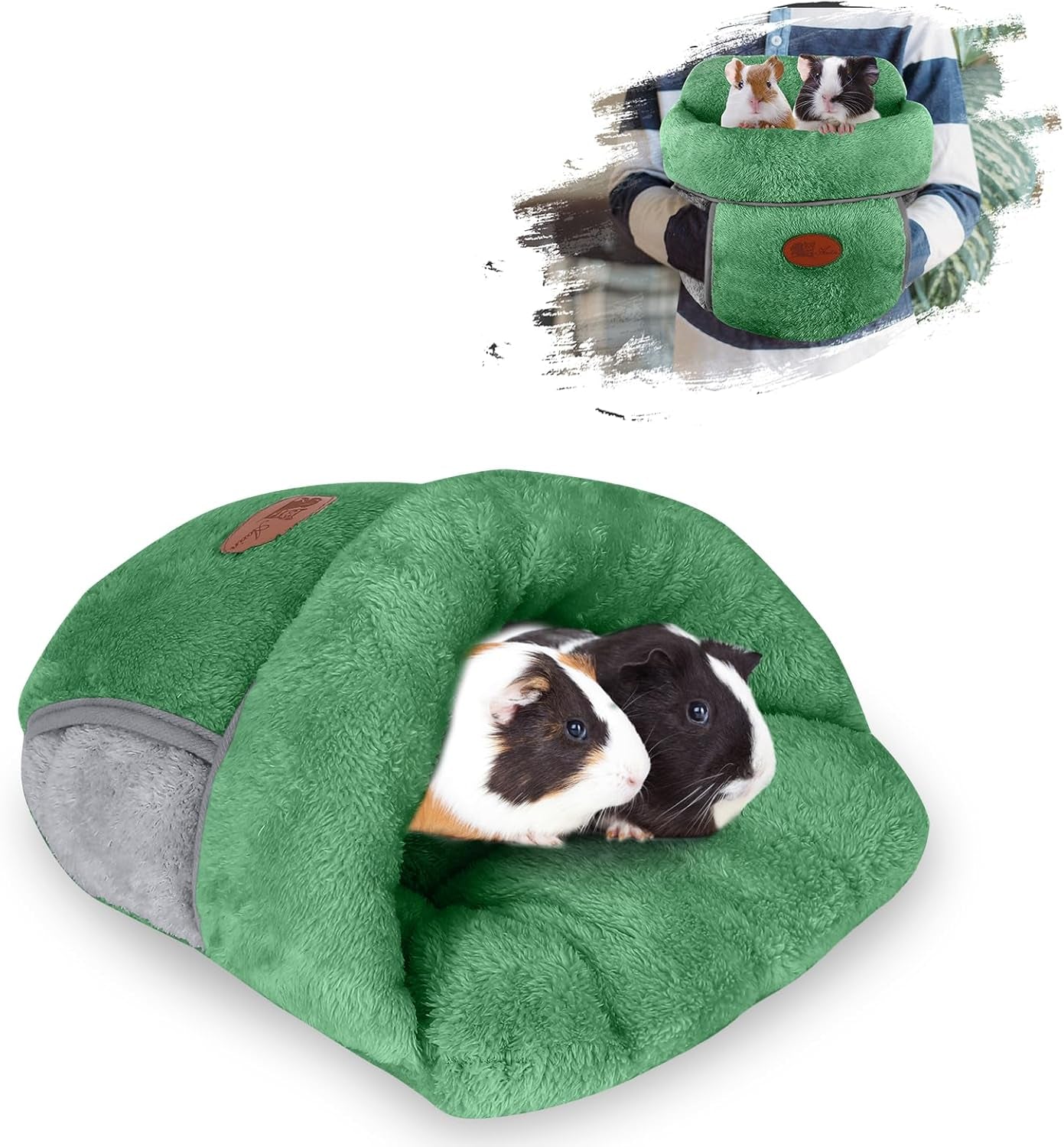 Plush Cuddle Cave Bed 🐹💙 Soft Washable Hideout for Guinea Pigs, Rats & Small Pets