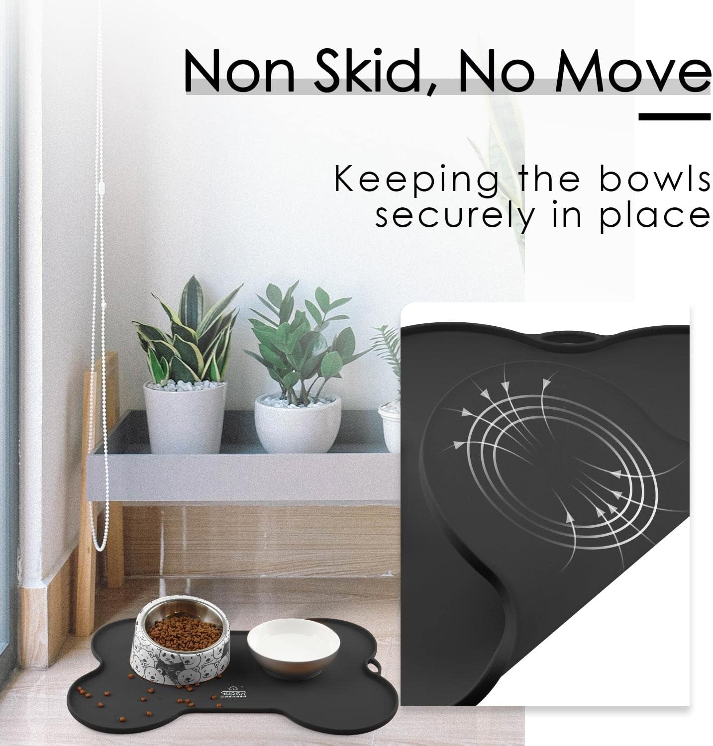 Silicone Pet Feeding Mat 🐾✨ Non‑Slip, Waterproof, Raised‑Edge Mess‑Control Pad