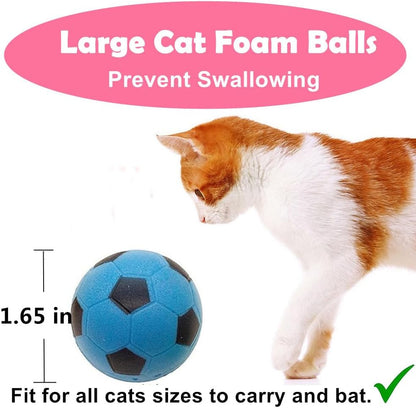 PETFAVORITES Cat Foam Soccer Balls 🐾✨ Soft, Quiet, Bouncy Indoor Play Set