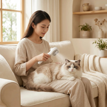 CATMUSE 3-in-1 Self-Cleaning Steam Deshedding Brush - Ultimate Grooming & Massage Tool for Cats & Dogs of All Coat Types