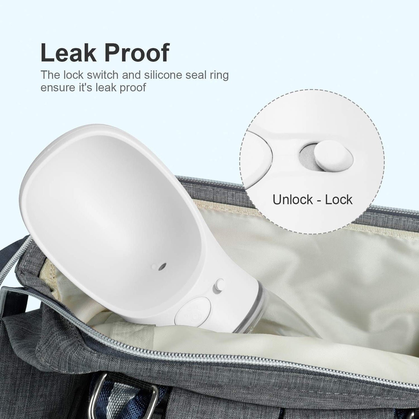 Portable Dog Water Bottle 💧🐾 Leak‑Proof Travel Dispenser w/ One‑Key Return Flow