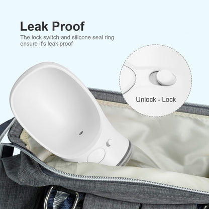 Portable Dog Water Bottle 💧🐾 Leak‑Proof Travel Dispenser w/ One‑Key Return Flow