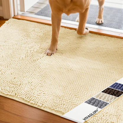VIVAGLORY Ultra‑Absorbent Dog Door Mat 🐶✨ Mud‑Stopping, Waterproof, Non‑Slip Paw Saver