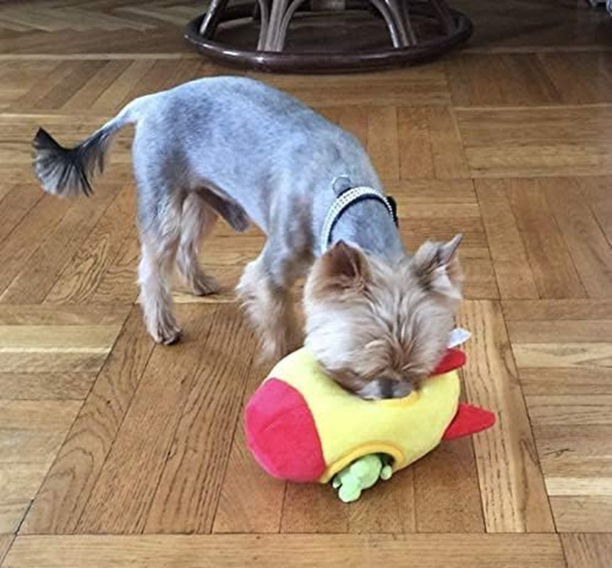 Alien Hide‑&‑Seek Dog Toy 🚀👽 Squeaky Plush Puzzle Spaceship w/ Treat Slot
