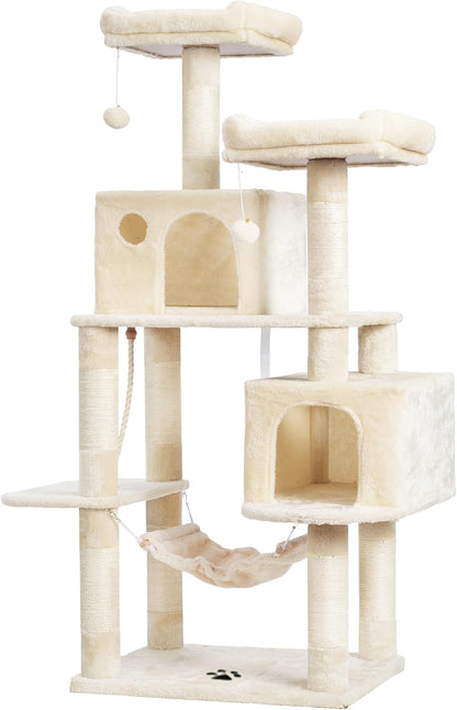 Scratch‑Resistant Cat Tree Condo 🐾✨ Multi‑Level Tower with Hammock for Large Cats