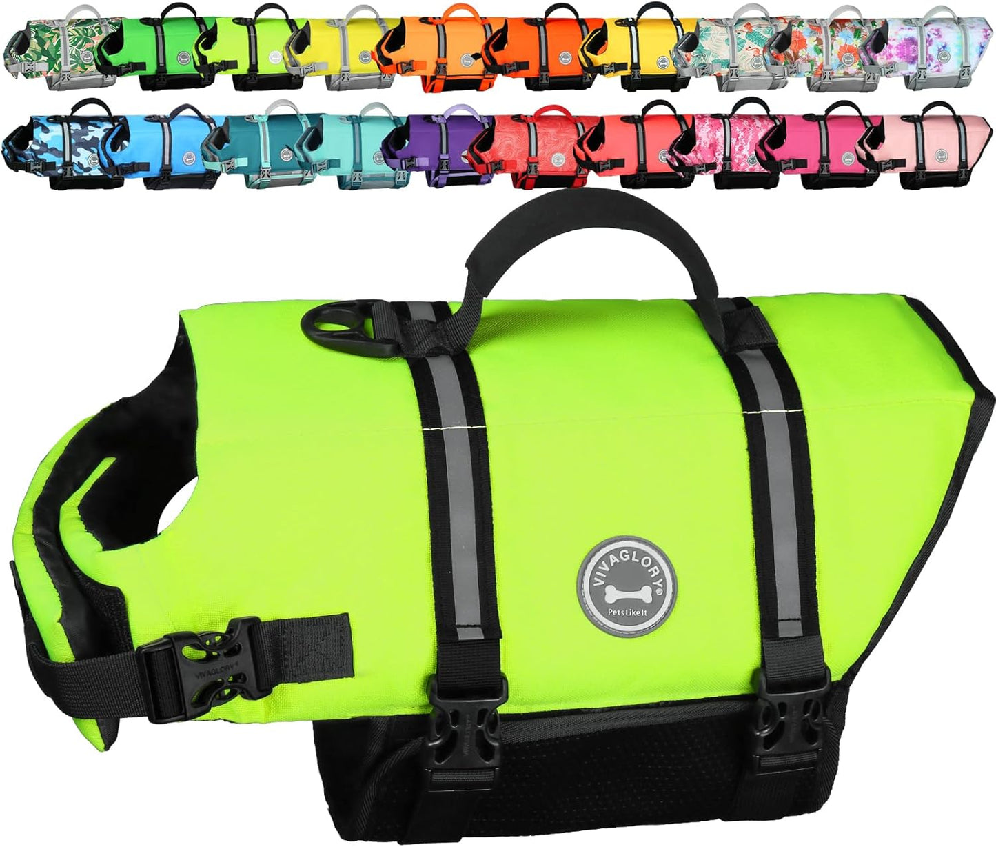 🐶🌊 Rip‑Stop Dog Life Vest — Medium, Blue | Buoyant, Safe & Swim‑Ready with Handle