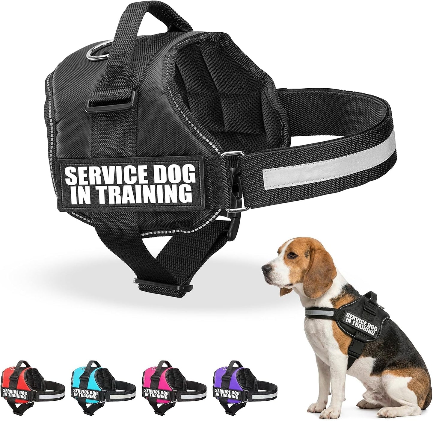 ❤️🐾 Service Dog in Training Vest Harness — Durable, Adjustable, Reflective (Small 19.5"–25")