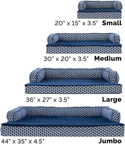 “Furhaven Cozy Couch Bed 🐶💤 Orthopedic Support for Sweet Snoozers”