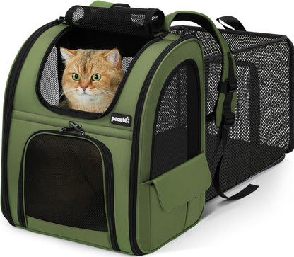 Expandable Pet Carrier Backpack 🐾✨ Ventilated, Comfy, Airline‑Friendly Travel Pack
