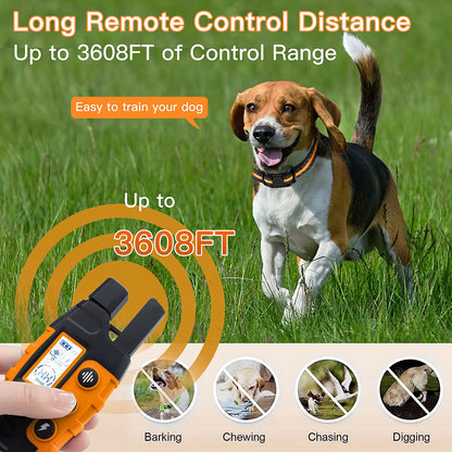 Long‑Range 3300Ft Dog Training Collar – Waterproof Remote, Shock & Vibration  