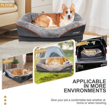 JOYELF Orthopedic Dog Bed 🐾💤 Memory Foam Sofa w/ Bolsters & Washable Cover