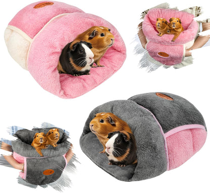 Plush Cuddle Cave Bed 🐹💙 Soft Washable Hideout for Guinea Pigs, Rats & Small Pets