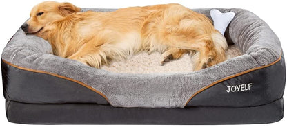 JOYELF Orthopedic Dog Bed 🐾💤 Memory Foam Sofa w/ Bolsters & Washable Cover