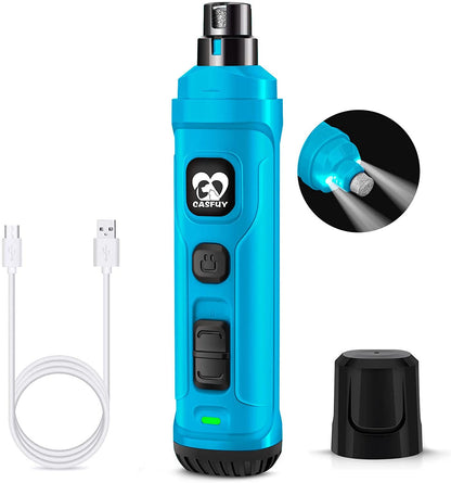 🐾✨ Dog Nail Grinder with 2 LED Lights — Quiet, Powerful, Painless Grooming for Dogs & Cats