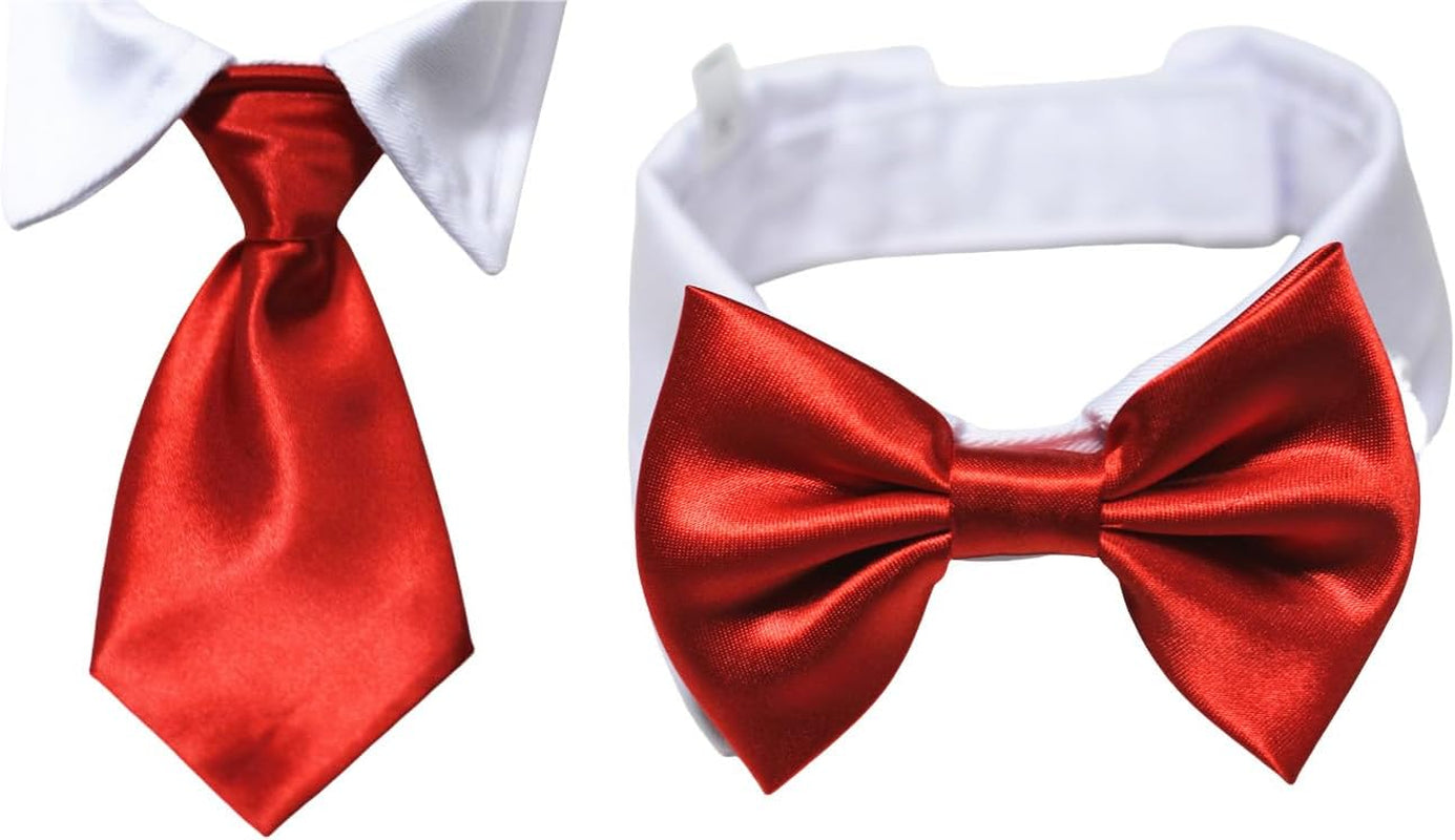 Dapper Dog Tuxedo Collar with Black Tie - Ideal for All Breeds!
