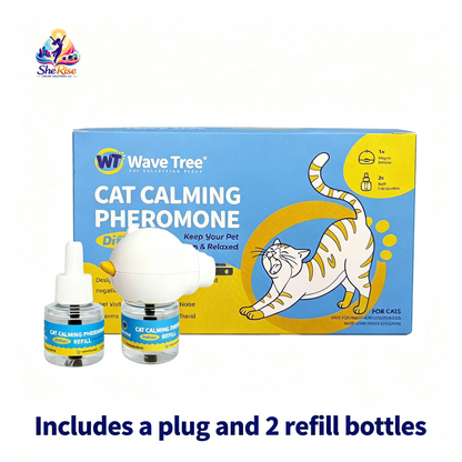 Create a Calm Haven for Your Cats with the Cat Calming Pheromone Diffuser Starter Kit & Refill - Perfect for Stress Relief During Moves & Travel!